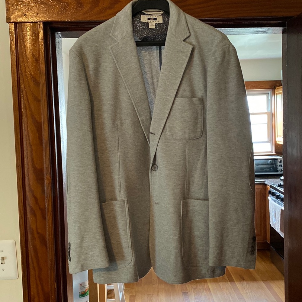 Light gray 100% cotton blazer